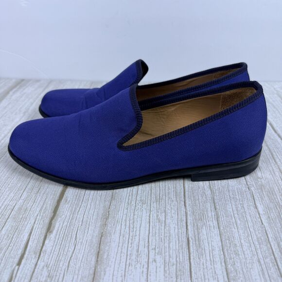 Duke + Dexter Mens Loafer Fabric Blue Slip-On Handmade England Sz 10 main image 5